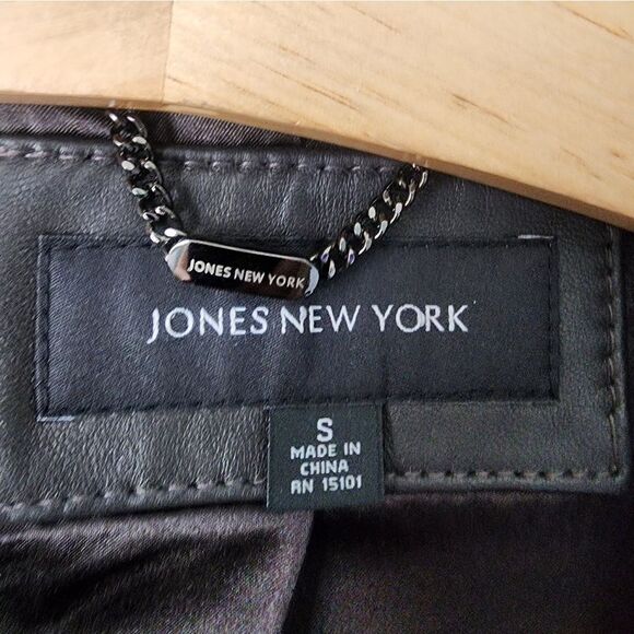 Jones New York Chocolate Leather Jacket New With Tags - Picture 2 of 11